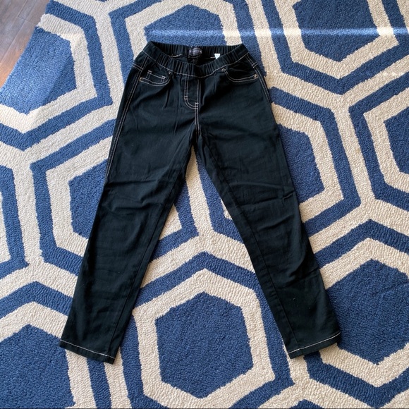 π€ LAURA SCOTT CASUAL BLACK STITCHED SKINNY PANTS! - Picture 5 of 10